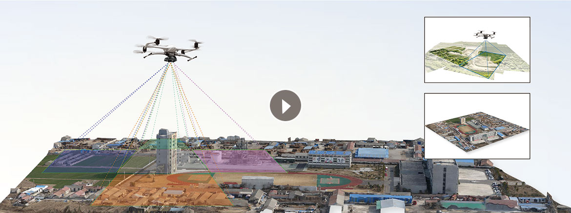 哈瓦無人機可視化三維立體圖像數據采集系統建國村案例